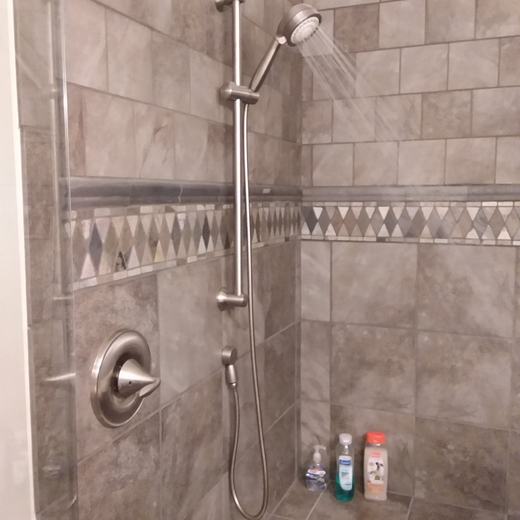 Custom tiled shower installation
